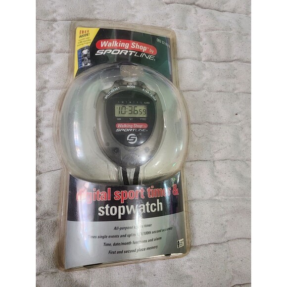Sportline Walking Shop Digital Sport Timer & Stopwatch 082020518 Gray New Sealed - Picture 1 of 3